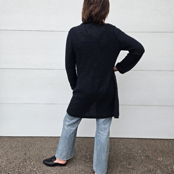 Indigenous 100% Alpaca Cardigan Forest Green Color Made in Peru Size Large - Picture 4 of 16